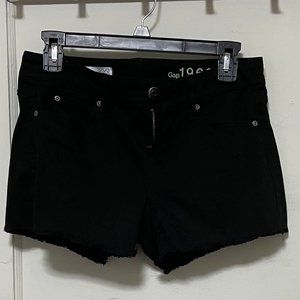 GAP Black Denim Cutt Off Shorts